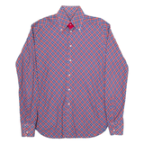 Mens Shirt Red Check Long Sleeve L