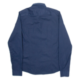 TOMMY HILFIGER Womens Plain Shirt Blue Long Sleeve S