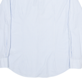 TOMMY HILFIGER Fitted Mens Shirt Blue Striped Long Sleeve M
