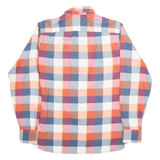 TOMMY HILFIGER Custom Fit Mens Shirt Orange Check Long Sleeve M
