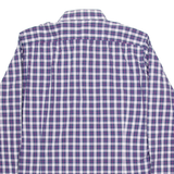 TOMMY HILFIGER Fitted Mens Shirt Purple Check Long Sleeve L