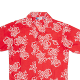 SIMMER STYLE Mens Hawaiian Shirt Red Floral M