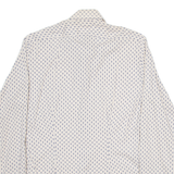 MALDE Womens Shirt Beige Geometric Long Sleeve M