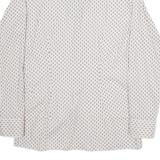 MALDE Womens Shirt Beige Geometric Long Sleeve M