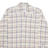 RESISTO Mens Shirt Beige Check Long Sleeve M