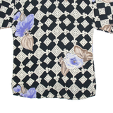 Mens Shirt Black Viscose Floral M