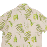 GUESS Slim Fit Mens Hawaiian Shirt Brown Floral L