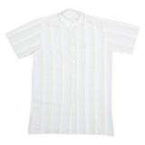 SAN MARCO Mens Shirt Grey Striped M