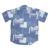 HOHL CHRISTIAN Mens Shirt Blue Silk Crazy Pattern S