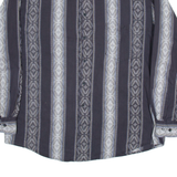 ROGER KENT Mens Shirt Black Striped Long Sleeve XL