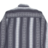 ROGER KENT Mens Shirt Black Striped Long Sleeve XL