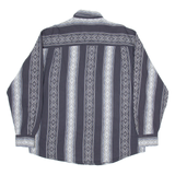 ROGER KENT Mens Shirt Black Striped Long Sleeve XL