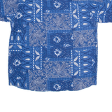 GARRY Mens Shirt Blue Floral XL