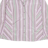 SOMMERMANN Womens Shirt Purple Striped Long Sleeve XL