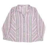 SOMMERMANN Womens Shirt Purple Striped Long Sleeve XL