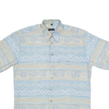 NICK TAYLOR Mens Shirt Blue Fair Isle M