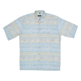 NICK TAYLOR Mens Shirt Blue Fair Isle M