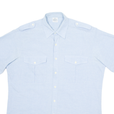 Mens Plain Shirt Blue L