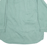 TEXTAR Mens Plain Shirt Green Long Sleeve M