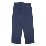 DICKIES Cargo Mens Trousers Blue Relaxed Straight W36 L32