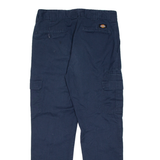 DICKIES Cargo Mens Trousers Blue Slim Straight W32 L30