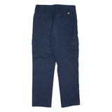DICKIES Cargo Mens Trousers Blue Slim Straight W32 L30