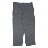 DICKIES Chino Mens Trousers Grey Relaxed Straight W38 L32