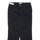 DICKIES Cargo Womens Trousers Blue Regular Straight W34 L30