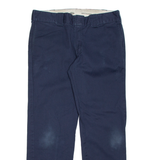 DICKIES Chino Mens Trousers Blue Slim Straight W34 L30