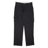 DICKIES Cargo Mens Trousers Black Regular Straight W32 L33