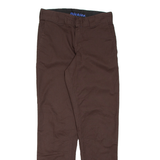 DICKIES Chino Mens Trousers Brown Regular Tapered W29 L32