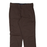 DICKIES Chino Mens Trousers Brown Regular Straight W28 L30