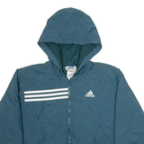 ADIDAS Mens Jacket Blue Nylon Hooded M