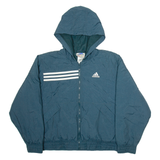 ADIDAS Mens Jacket Blue Nylon Hooded M