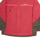 TIMBERLAND Mens Track Jacket Red Nylon M