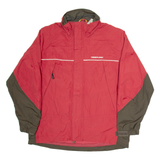 TIMBERLAND Mens Track Jacket Red Nylon M