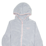 REEBOK Womens Fleece Jacket Purple Hooded M