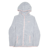 REEBOK Womens Fleece Jacket Purple Hooded M