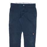 DICKIES Mens Trousers Blue Slim Straight W32 L32