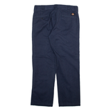 DICKIES Mens Trousers Blue Slim Straight W34 L29
