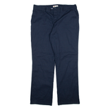 DICKIES Womens Trousers Blue Regular Straight W36 L32