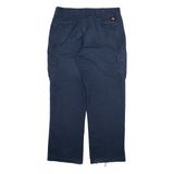 DICKIES Cargo Mens Trousers Blue Relaxed Straight W36 L32