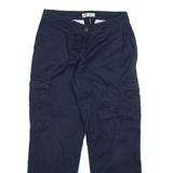 DICKIES Cargo Womens Trousers Blue Regular Straight W27 L27