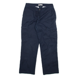 DICKIES Cargo Womens Trousers Blue Regular Straight W27 L27