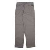 DICKIES Mens Trousers Grey Regular Straight W31 L32