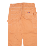 DICKIES Carpenter Womens Trousers Orange Relaxed Straight W34 L31