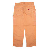 DICKIES Carpenter Womens Trousers Orange Relaxed Straight W34 L31