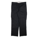DICKIES Cargo Mens Trousers Black Regular Straight W38 L32