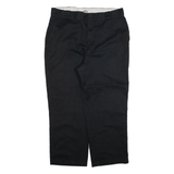 DICKIES Womens Trousers Black Relaxed Straight W38 L26