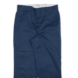 DICKIES Mens Trousers Blue Regular Straight W34 L28